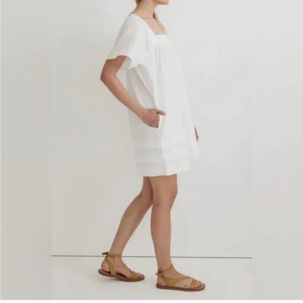 Madewell white cotton Poplin summer dress